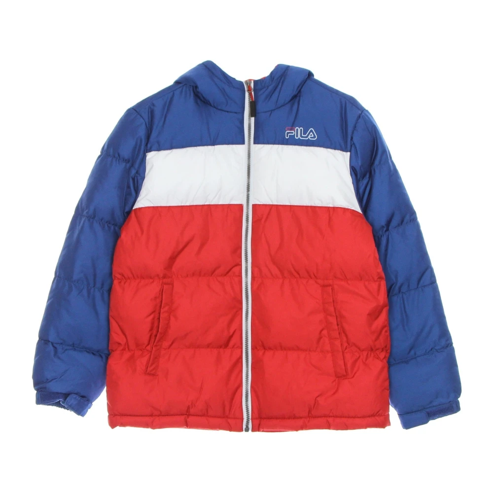Fila Red Winter Jackets, Male, 8 Y, Puffer Jacket With Hood