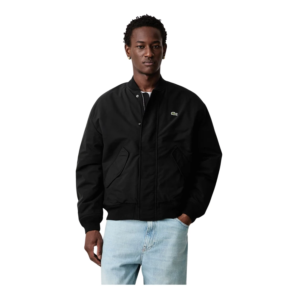 Lacoste Uomo Nero - Bomber Idrorepellente - Jackets - L