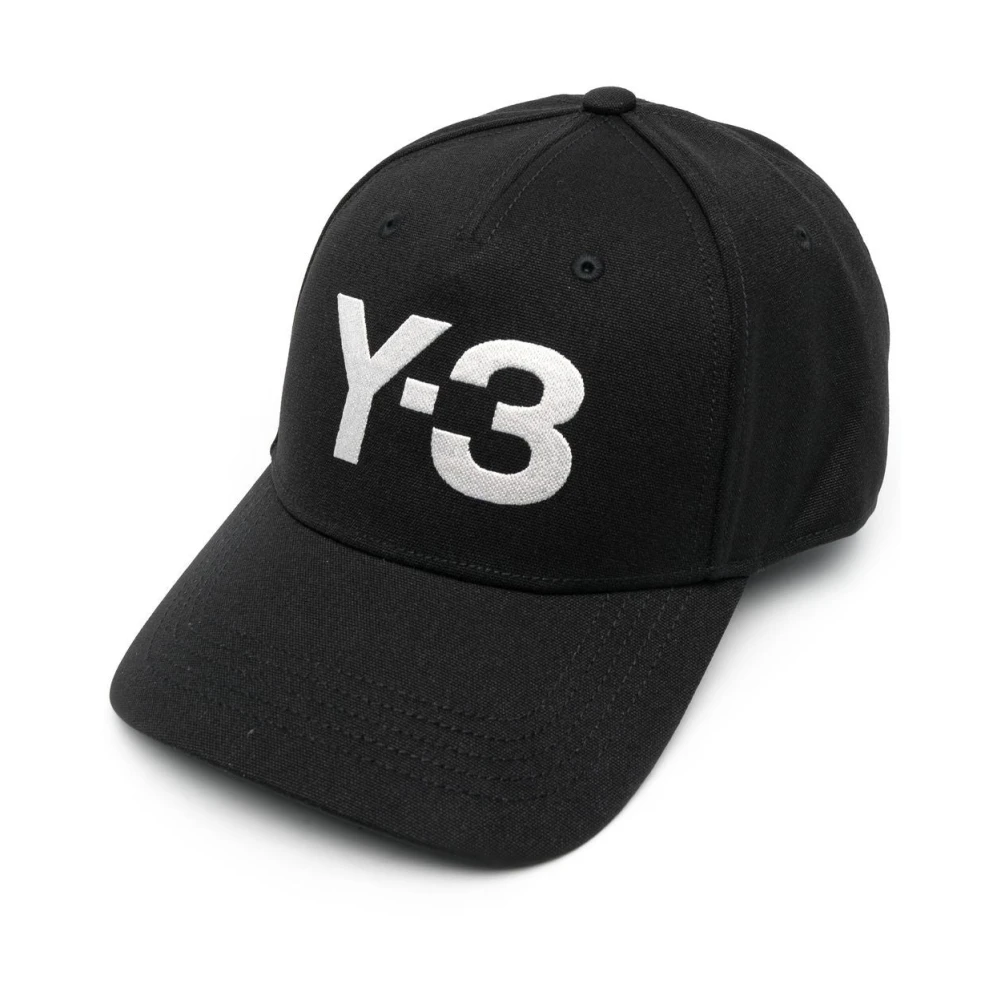 Y-3 Zwarte Logo Baseballpet Black Heren