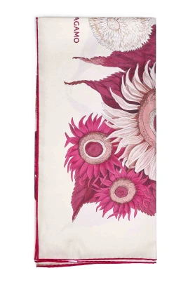 Sunflower Print Silk Scarf
