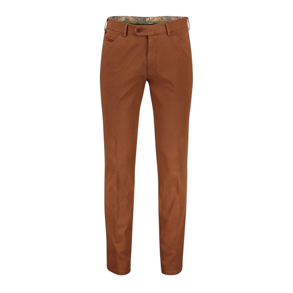 Meyer Bruine katoenen chino broek Brown Heren