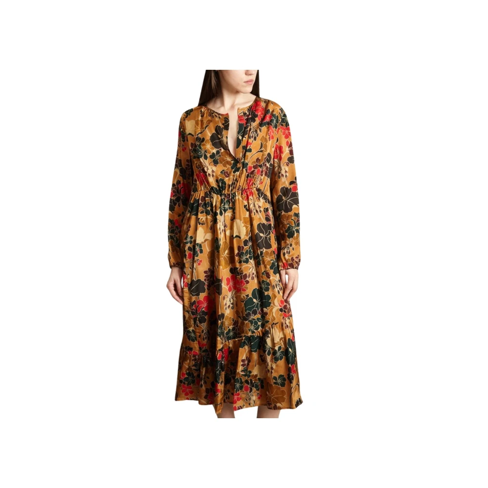 Chloé Bloemenprint Raita Jurk Brown Dames