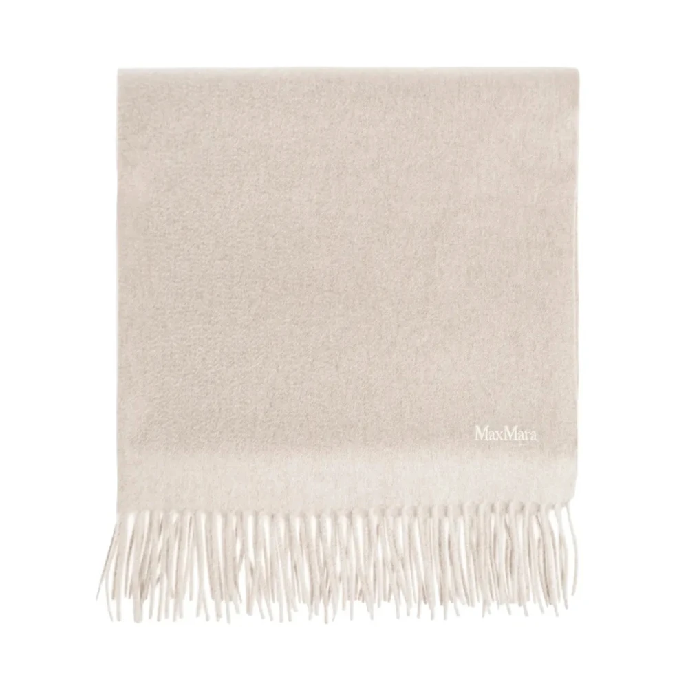 Max Mara Beige Baci Stole - Female - Winter Scarves - One Size - Accessories