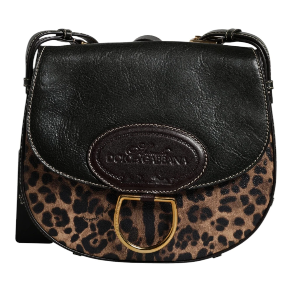 Dolce & Gabbana Women's Multicolor Leopard Leather Shoulder Bag