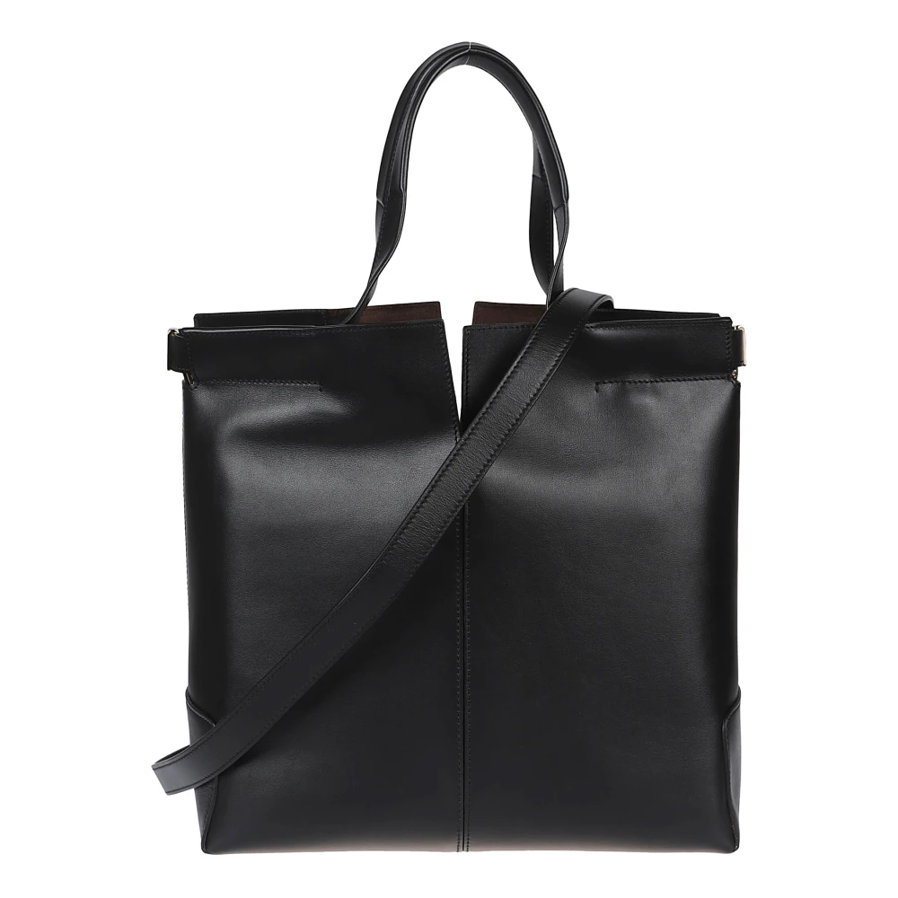 TOD'S Kleine leren tote tas Gray Dames