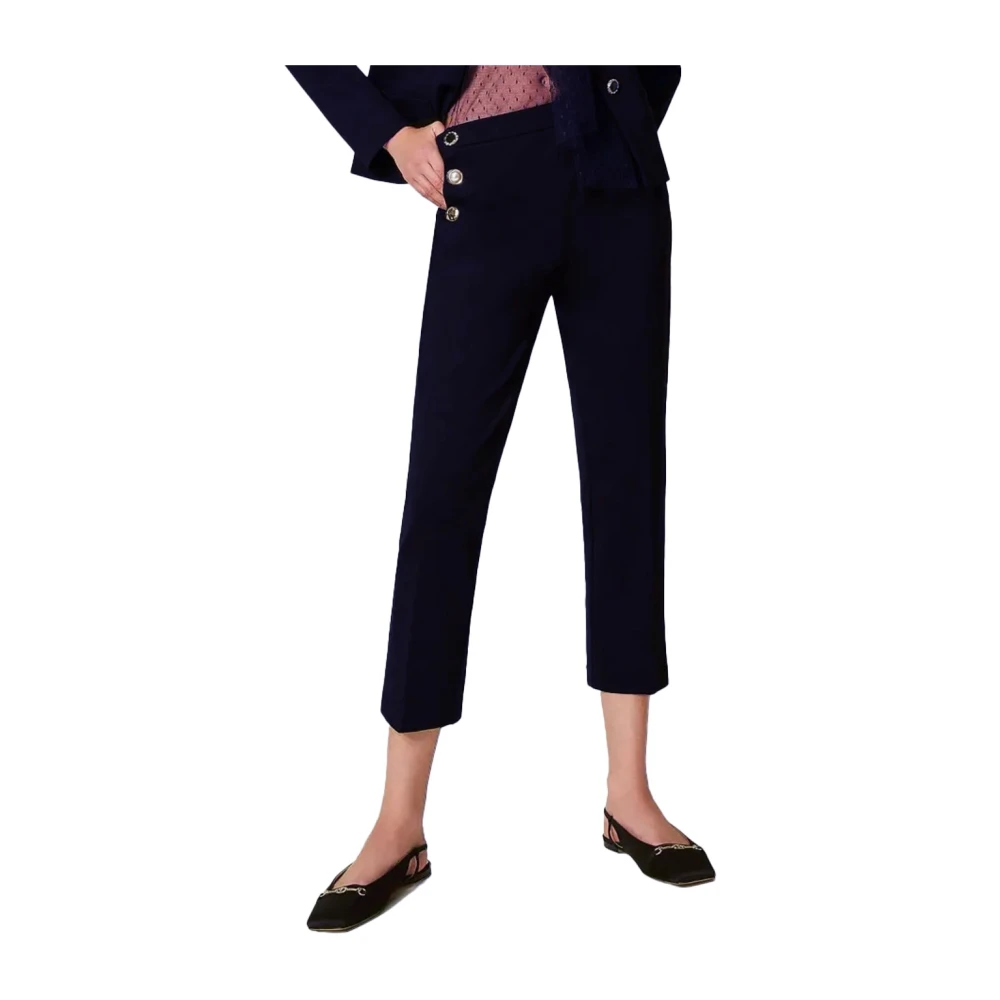 Twinset Viscose Zeemansbroek Blue Dames