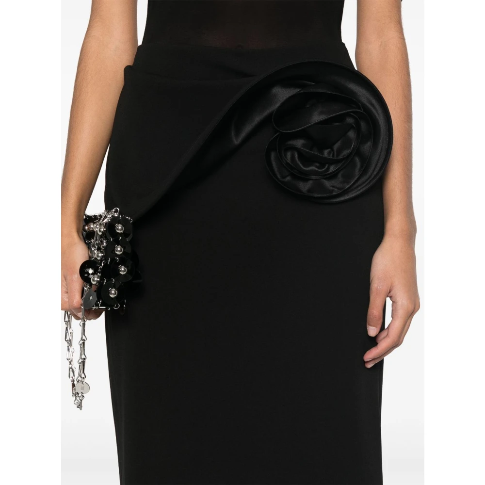 Magda Butrym Zwarte Rok Verhoog Garderobe Comfort Stijl Black Dames