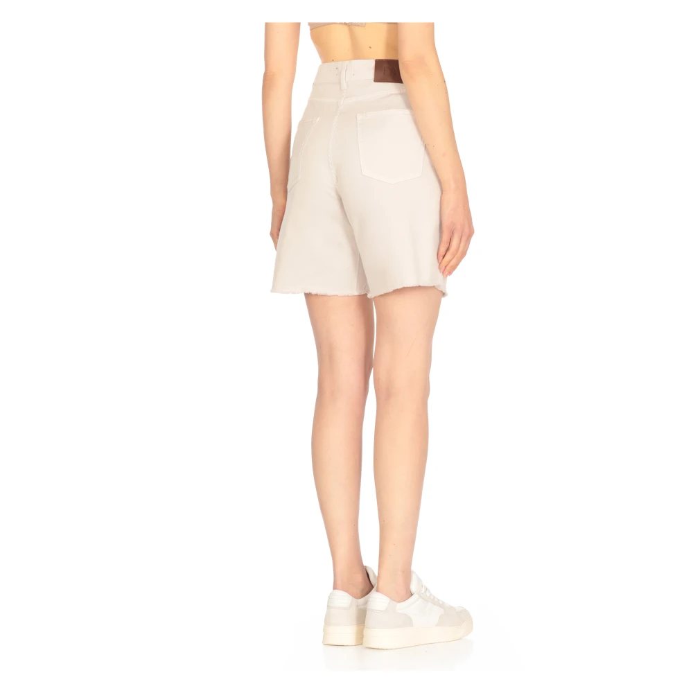 Fay Bermuda Shorts met riemlussen Beige Dames