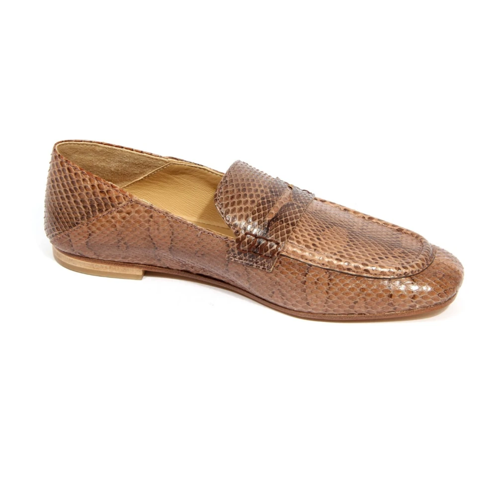 Maliparmi Women's Brown Leather Loafers