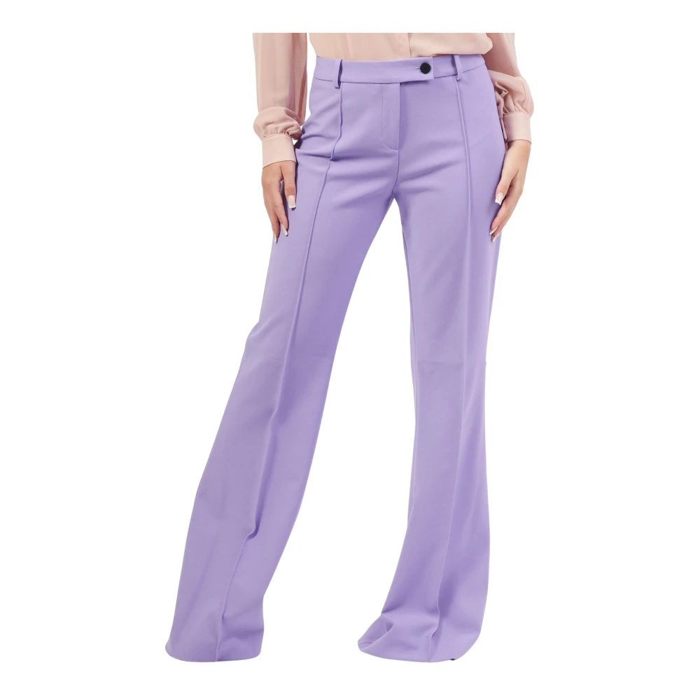 Hugo Boss Paarse Wijde Pijp Broek Purple Dames