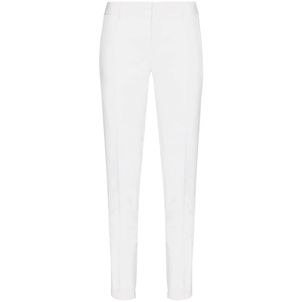 Saint Laurent Slim-Fit wollen chino`s met plooien en ritssluiting White Dames
