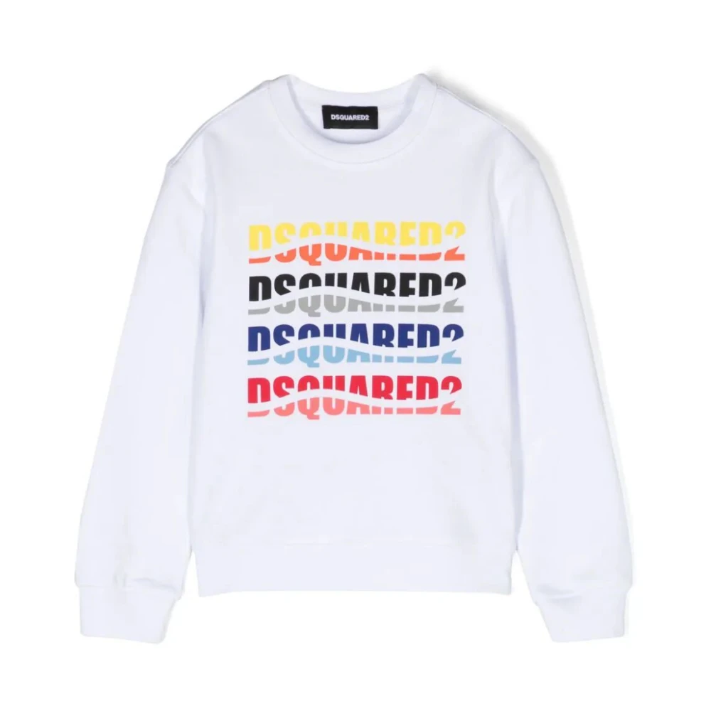 Dsquared2 Avslappnad Sweatshirt i Vit White, Pojke