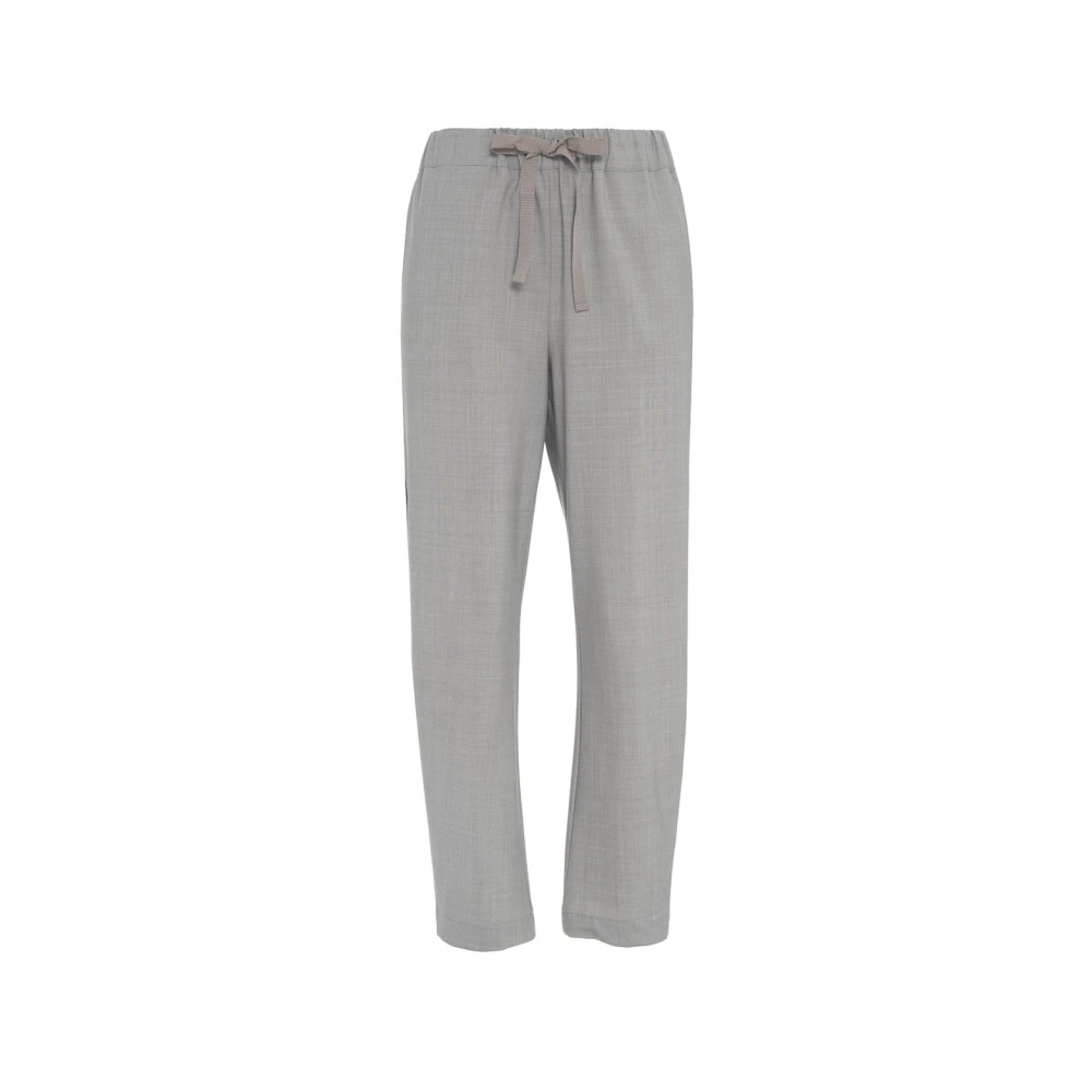 Semicouture Grijze Casual Wollen Broek Gray Dames