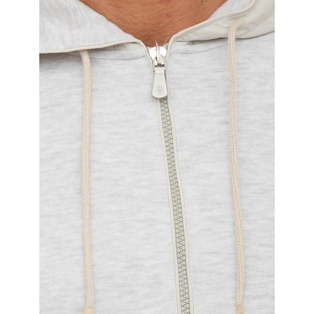Eleventy Grijze Hoodie Sweatshirt Gray Heren