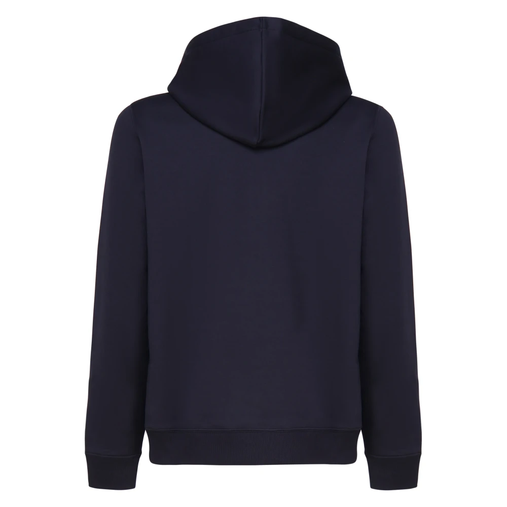 Valentino Garavani Zwarte Katoenen Hoodie Kangoeroezakken Blue Heren