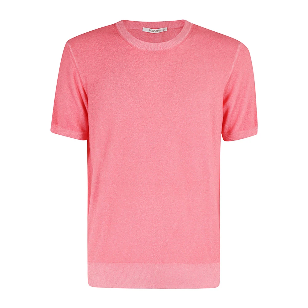 Kangra Casual Katoenen T-shirt Pink Heren