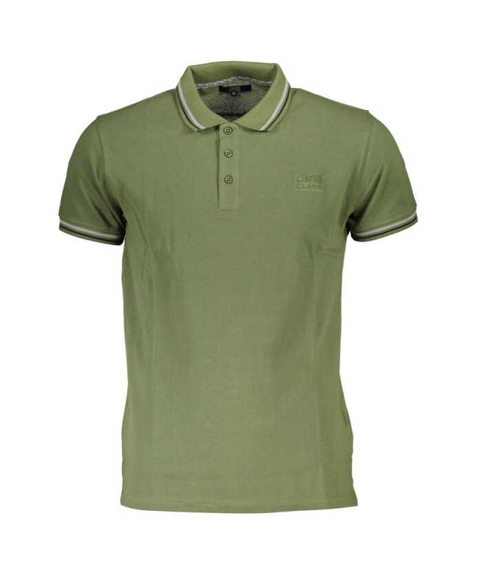 polo-en-coton-vert-avec-broderie