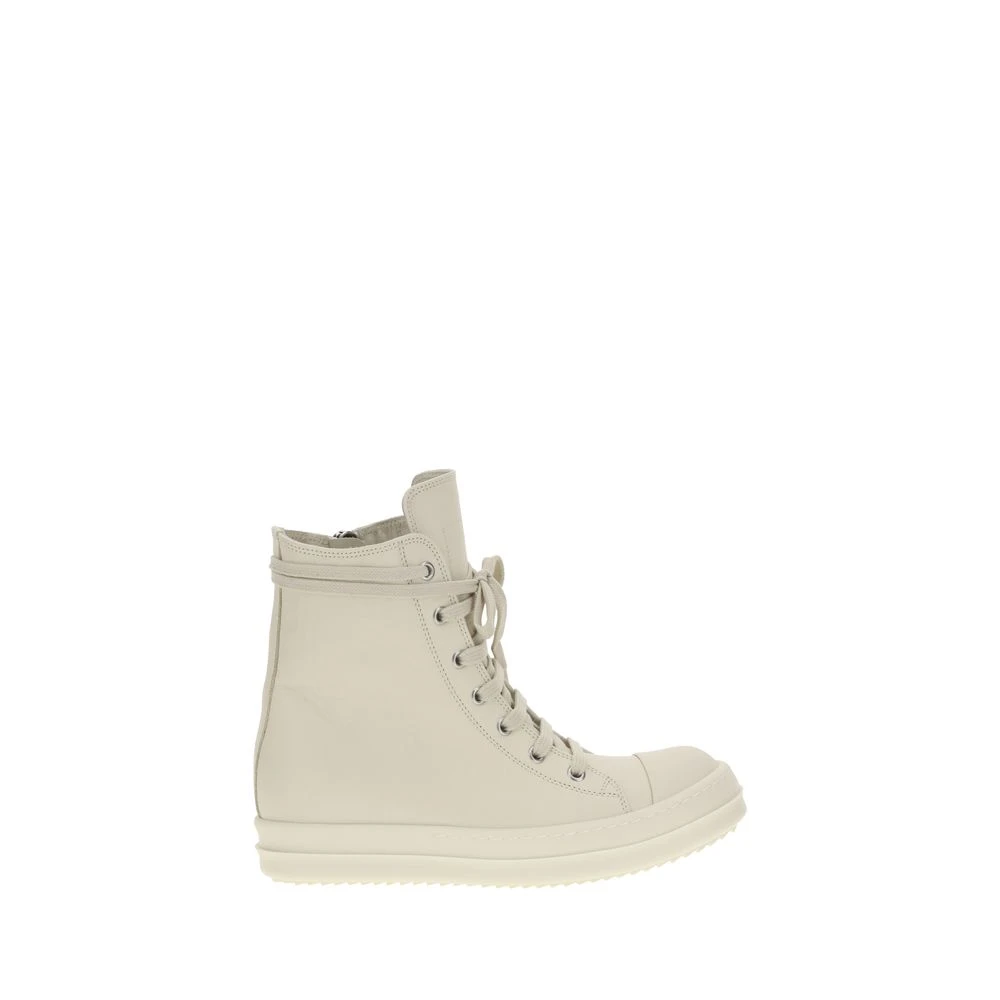 Rick Owens Leren High-Top Sneakers Dames Schoenen Beige