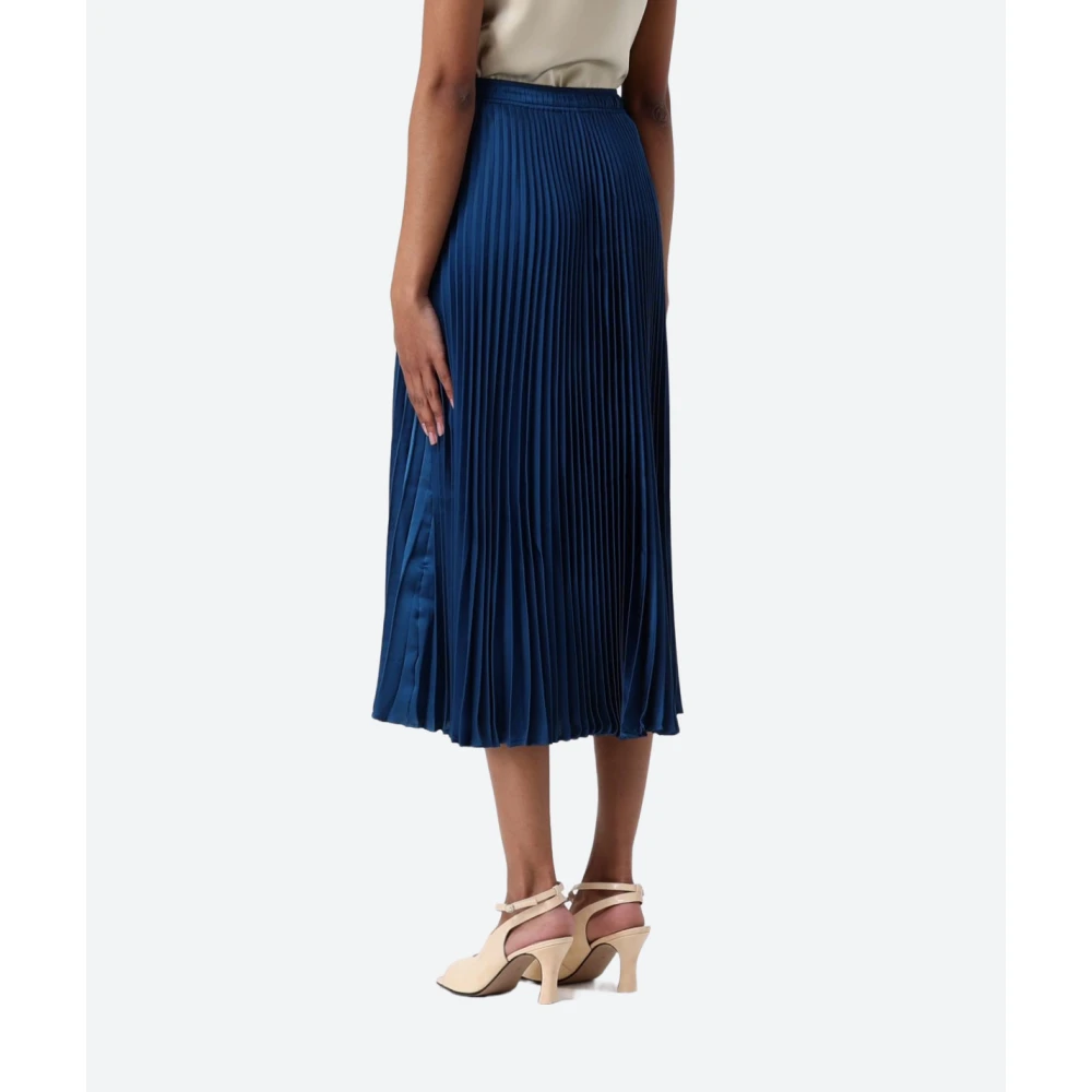 Hugo Boss Geplooide midi-rok in vloeiende stof Blue Dames
