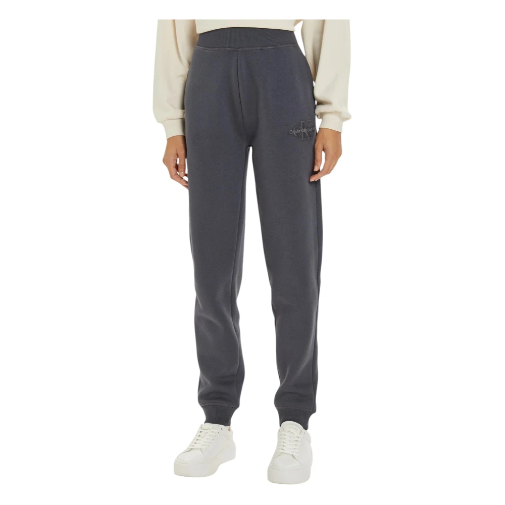 Calvin Klein Jeans Monologo Cuffed Jog Dames Sweatpants Gray Dames