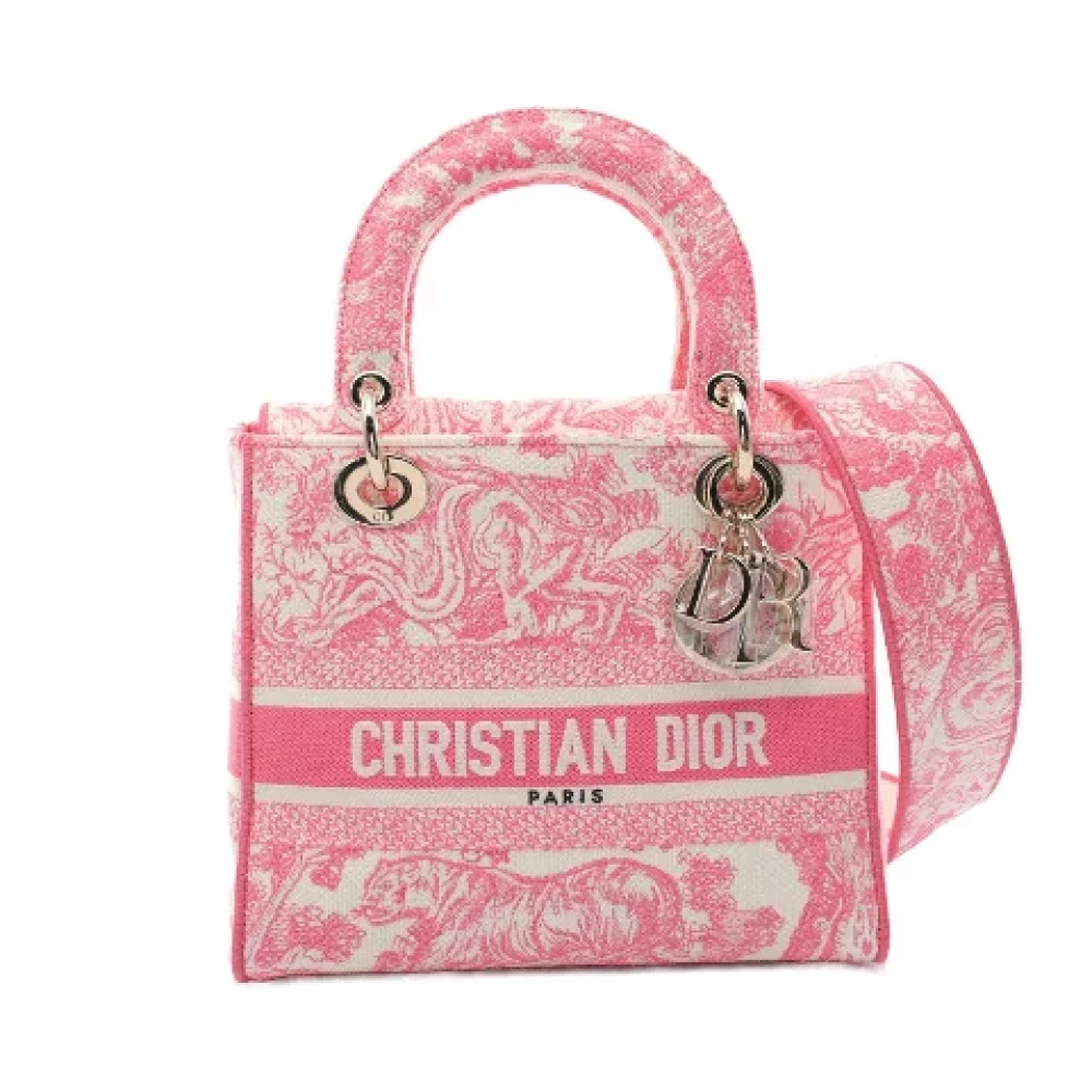 Dior Vintage Pre-owned Canvas dior-bags Pink Dames