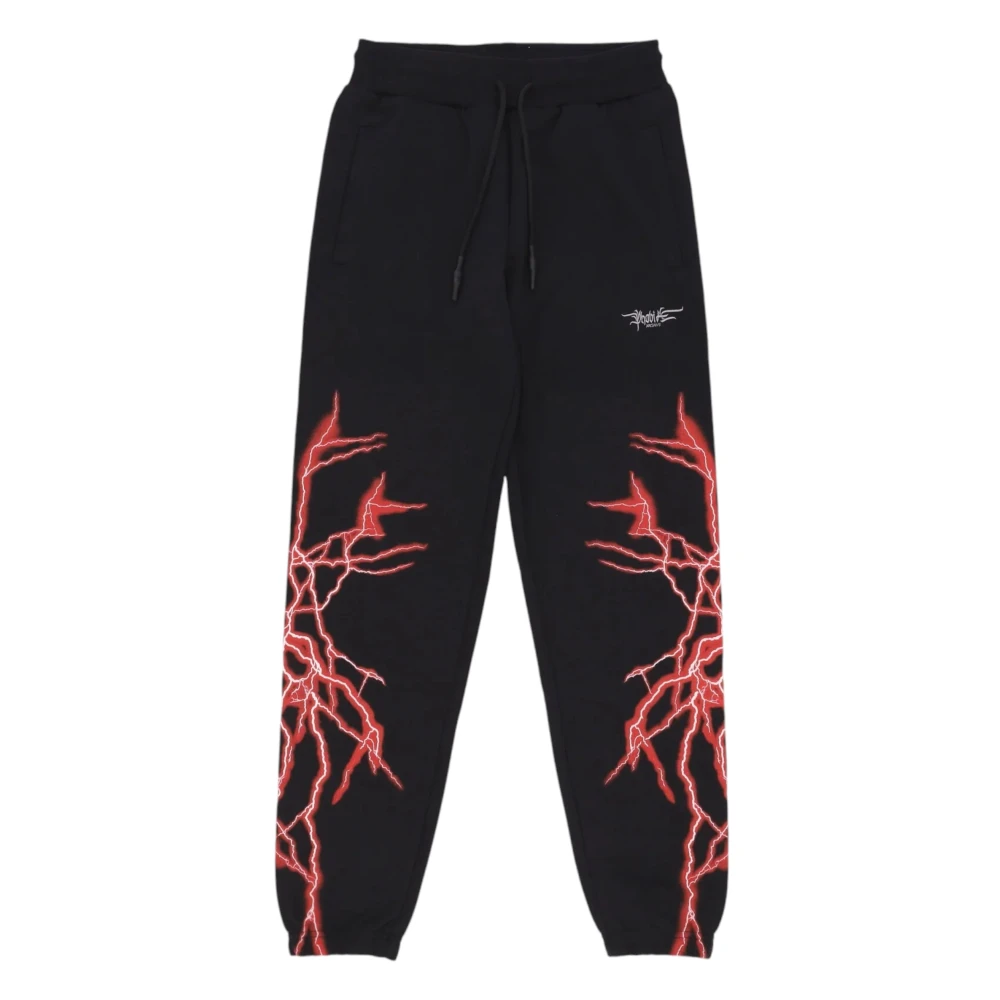 Phobia Archive Mannelijk Zwart Broeken Heren, Xl, Katoen, Lightning Pants