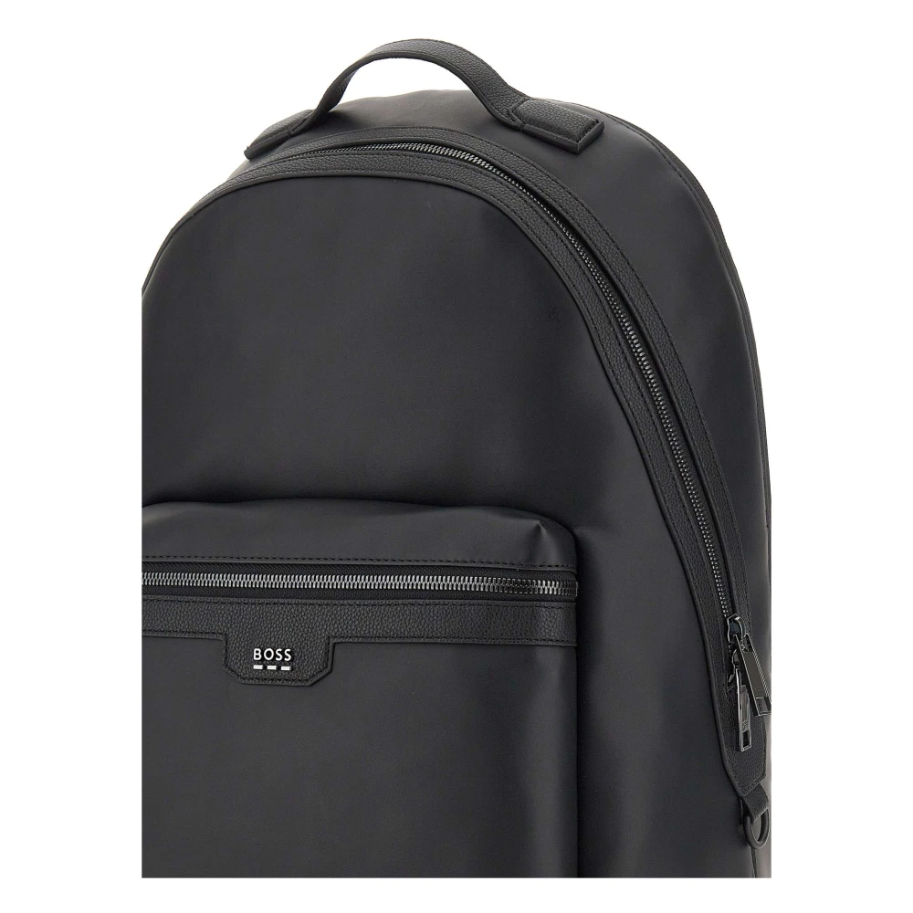 Hugo Boss Zwarte Jareth Rugzak met Maxi Zak Black Heren