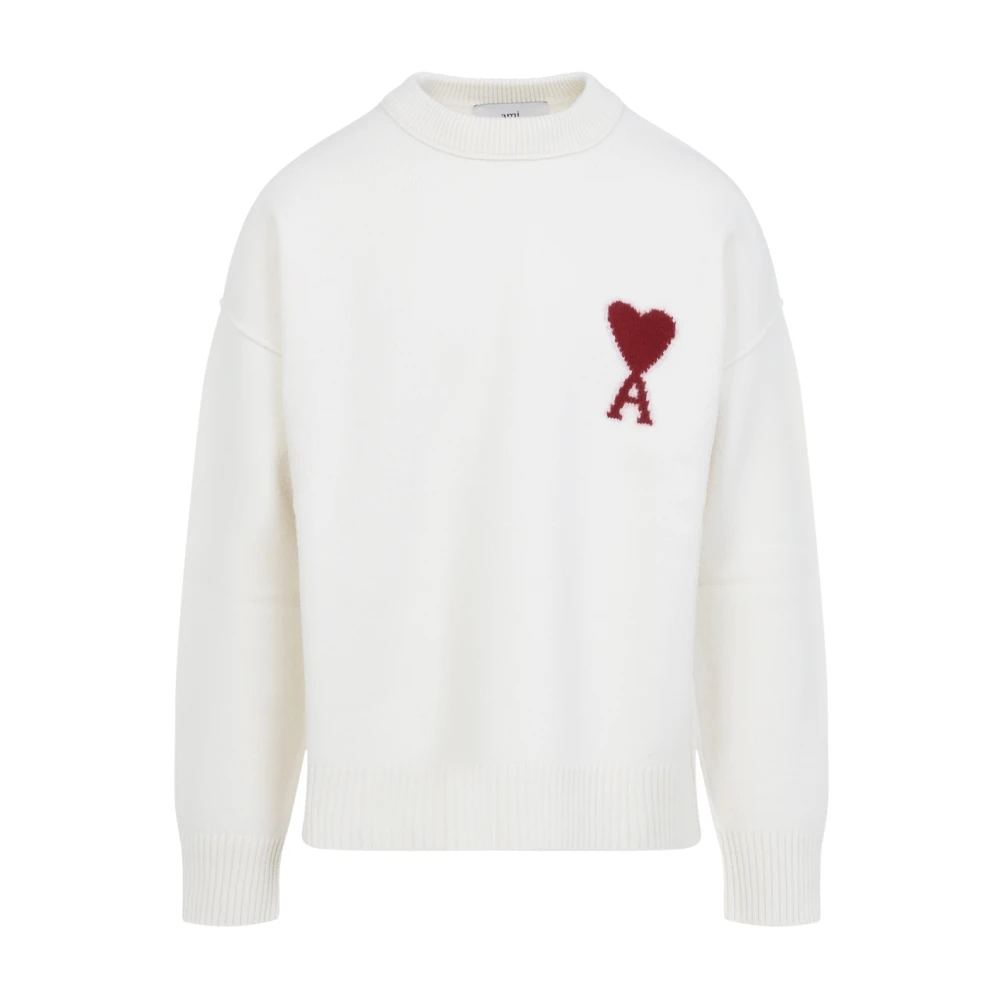 Ami Paris Uomo Bianco Maglie, L, New,