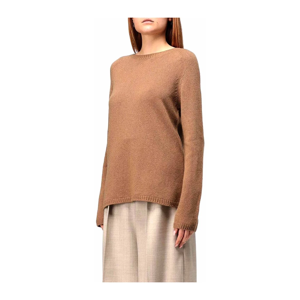Max Mara Bruine wollen trui met lange mouwen Brown Dames