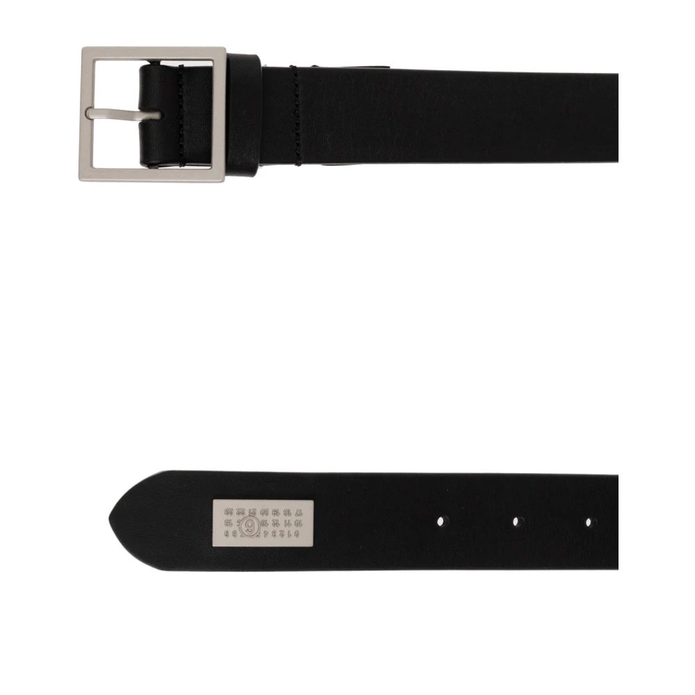 MM6 Maison Margiela Leren riem Black Dames