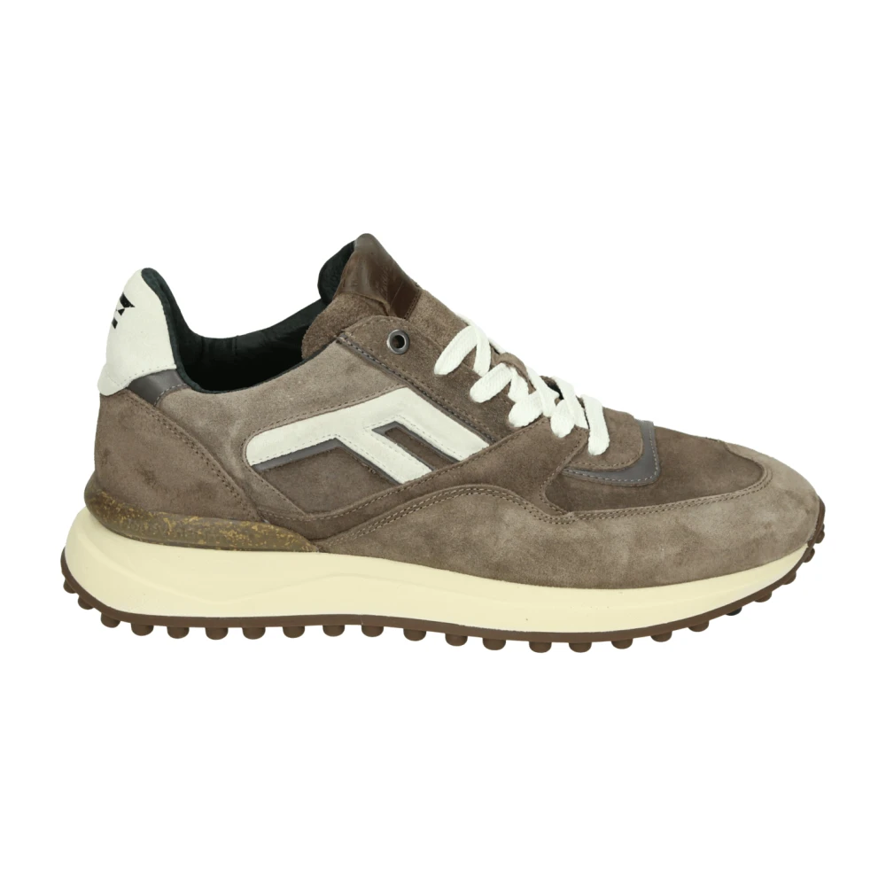 Floris van Bommel Taupe Suède Vrijetijdsschoenen met Rubberen Zool Heren Schoenen Beige