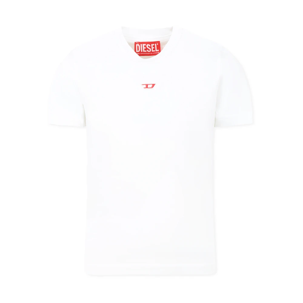 Diesel Vit kortärmad T-shirt White, Unisex