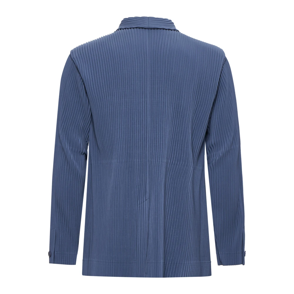 Issey Miyake Stijlvolle Homme Plisse Jassen Blue Heren