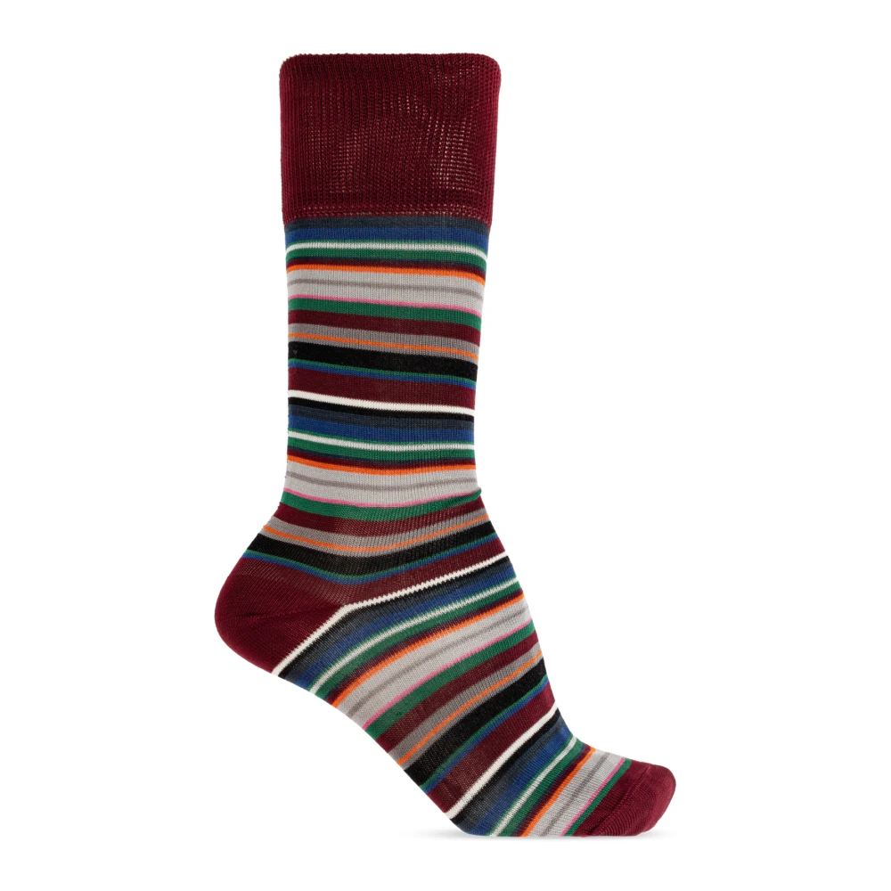 Paul Smith Mannelijk Multicolor Signature Stripe Sock
