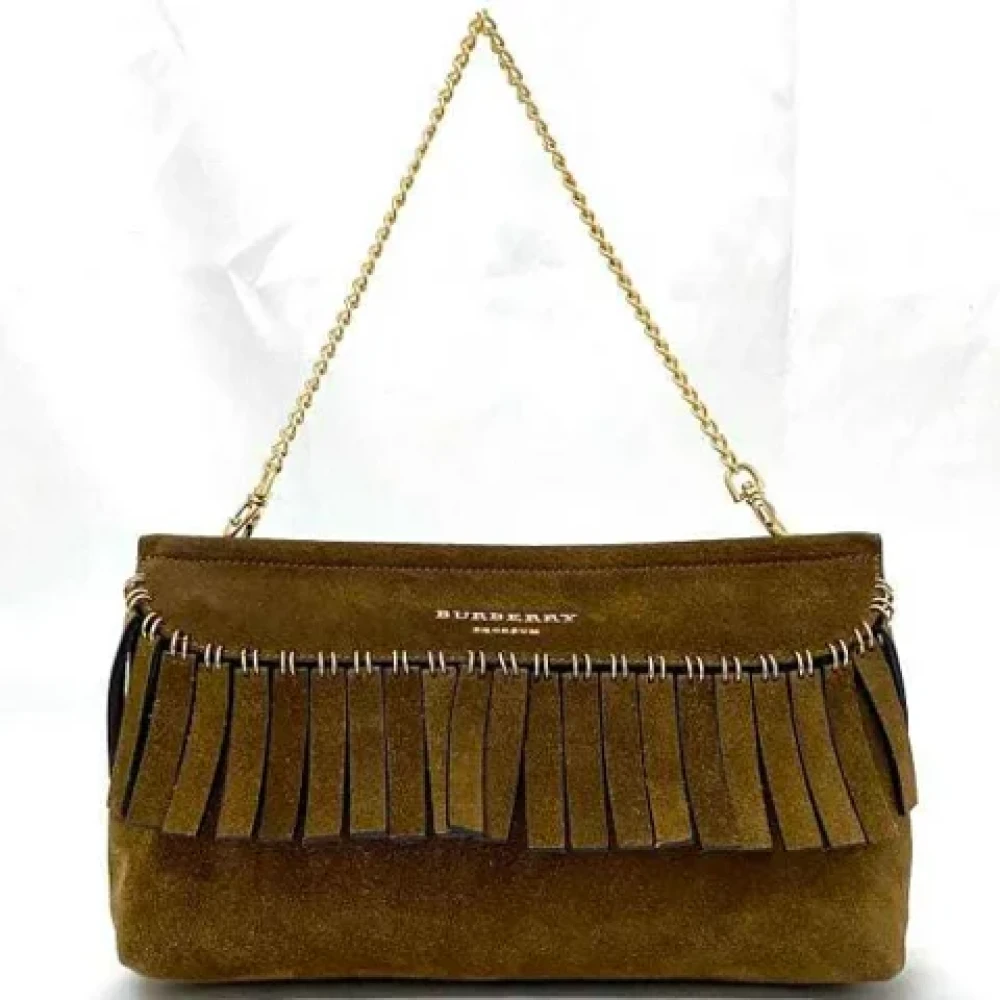 Burberry Vintage Pre-owned Suede clutches Brown Dames