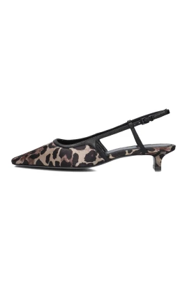 Panther Print Slingback Skor