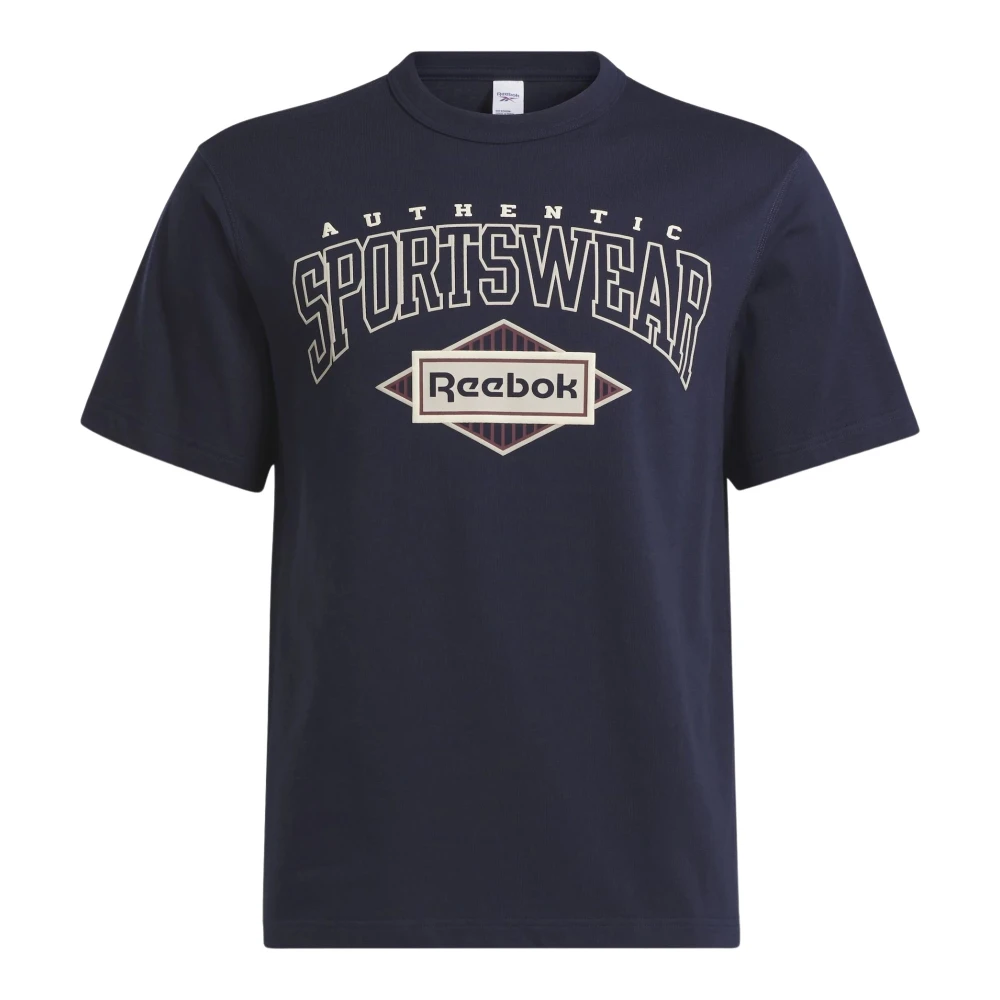 Reebok Klassieke Korte Mouw Tee Blue Heren