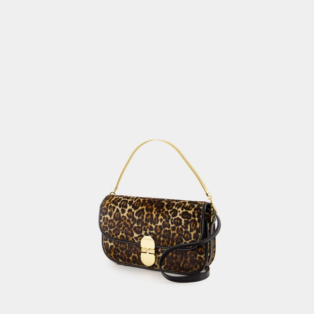 A.p.c. Luipaardprint Leren Clutch Tas Brown Dames