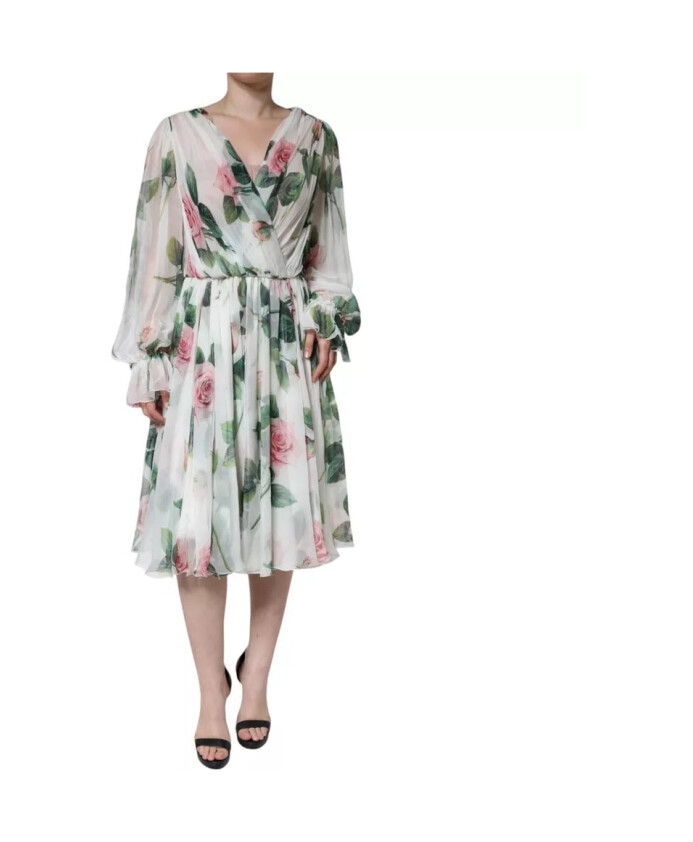 robe-midi-trapeze-florale-en-soie