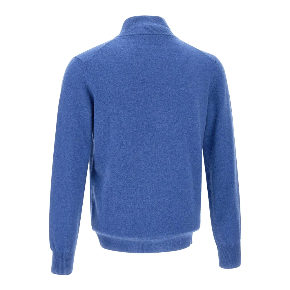 Kangra Merino Wool Cardigan Air Force Blue Heren