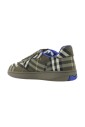 check-sneakers-vetersluiting-ronde-neus-platte-zool