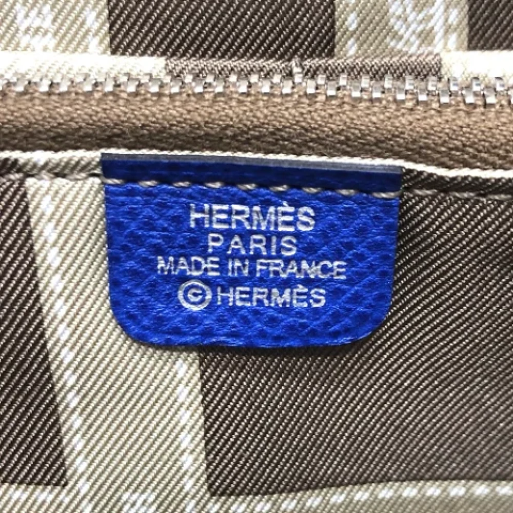 Hermès Vintage Pre-owned Leather wallets Blue Dames