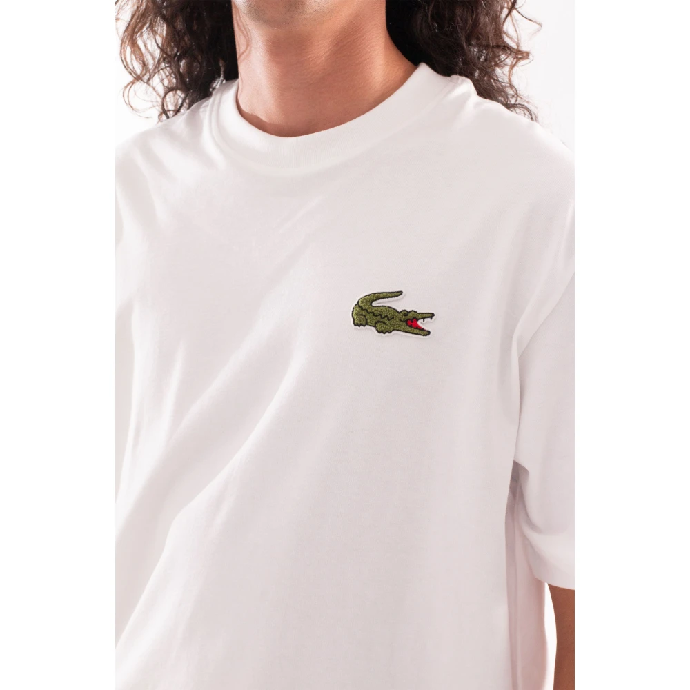 Lacoste Losse Croc Tee in 001 White Heren