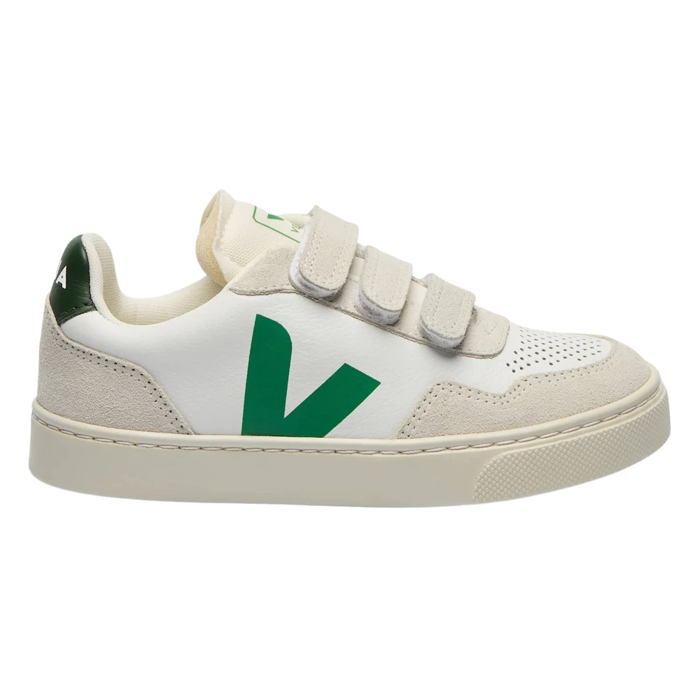 Veja Unisex Kids White Leather Small V-90 Trainers - Kids Sneakers - 24 Eu - Kids