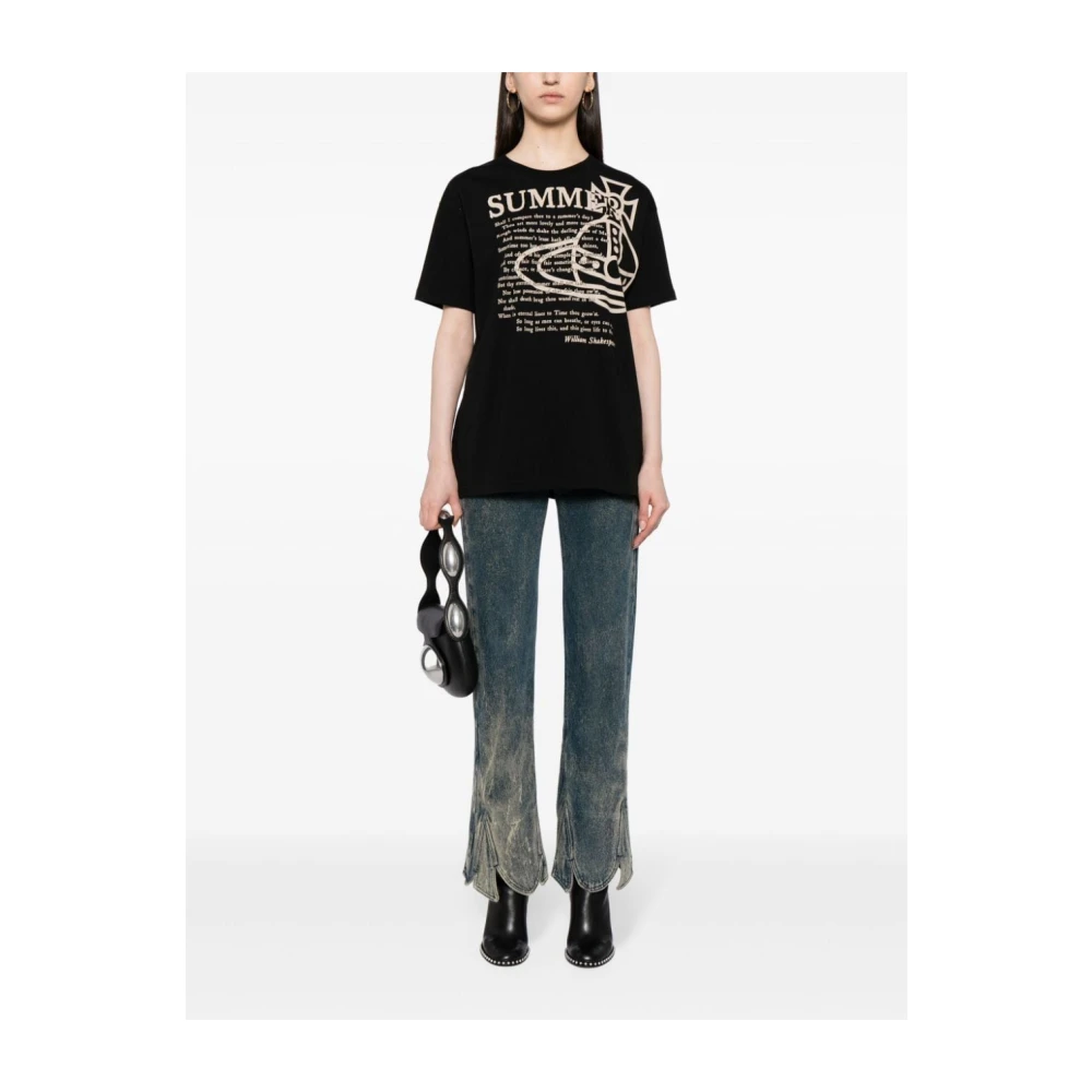 Vivienne Westwood Zomer Klassieke Zwarte T-shirt Black Dames