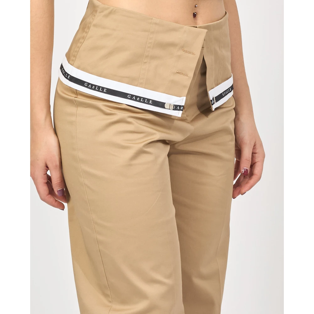 Gaëlle Paris Wijde Beige Broek Beige Dames