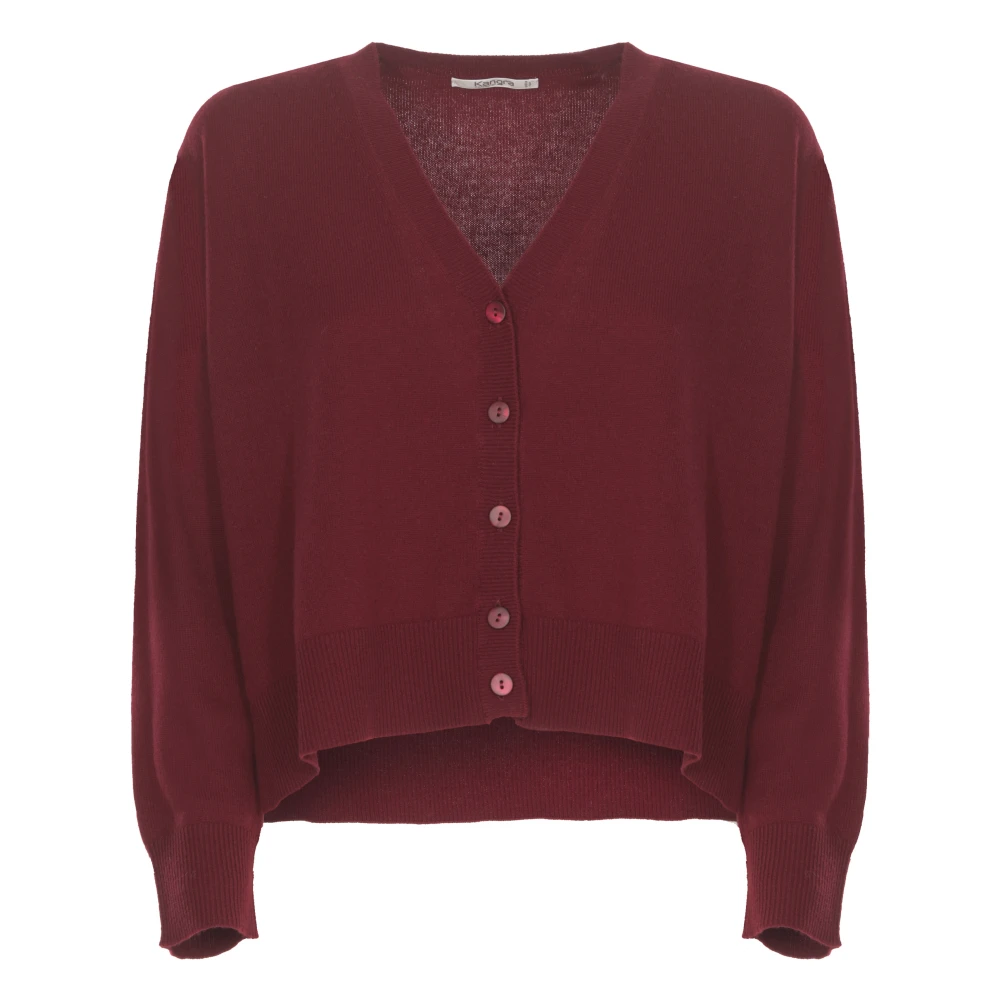 Kangra Kasjmier V-hals Trui Bordeaux Red Dames