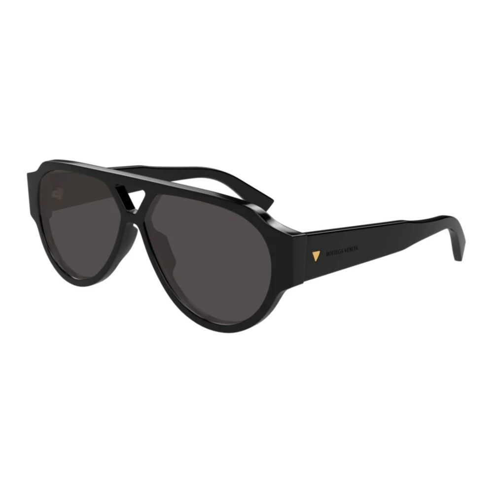 Bottega Veneta Unisex Black Aviator Sunglasses