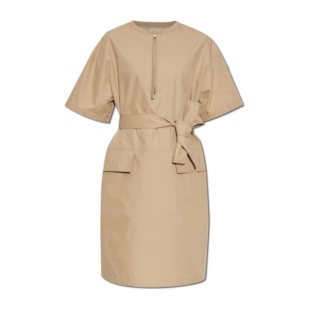 Moncler Women's Beige Short Dresses, Xs, Dress With Pockets