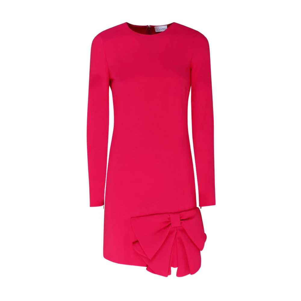 RED Valentino Fuchsia Bågdetalj Stretch Klänning Pink, Dam